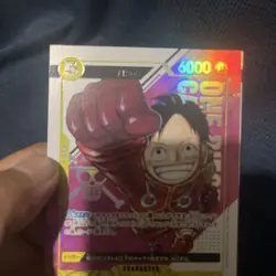 One Piece Luffy Trading Card - Rare Uncut Near Mint Condition Collectible - Image 3