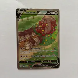 Greedent V 257/264 Fusion Strike Pokemon Ultra Rare Near Mint - Image 1