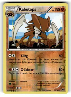 Kabutops 39/124 Rare Fates Collide Reverse Holo Pokemon Near Mint - Image 1