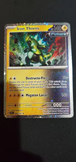 Pokemon Iron Thorns 62/197 Cosmos Holo Temporal Forces MINT - Image 1