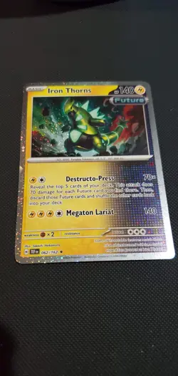 Pokemon Iron Thorns 62/197 Cosmos Holo Temporal Forces MINT - Image 2