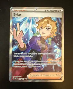 Pokemon TCG Briar Trainer 163/142 Sv07 Stellar Crown Ultra Rare Full Art Holo EN - Image 1