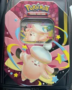 Pokemon TCG Mega Moonlit Tin- Mega Clefable SEALED (2026) - Image 1