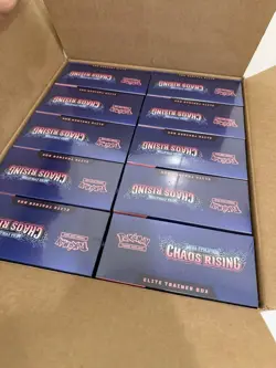 Pokemon TCG Mega Evolution: Chaos Rising Elite Trainer Box Case - Image 1
