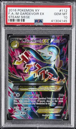 2016 POKEMON XY STEAM SIEGE #112 FULL ART/M GARDEVOIR EX PSA 10 - Image 1