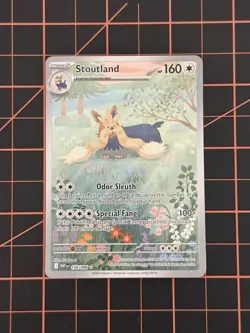Pokemon TCG Stoutland 156/086 Sv: White Flare Illustration Rare Holo Eng 2025 - Image 1