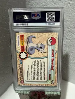 2000 Topps Pokemon Animated Series 3 Dratini #147 PSA 10 - Image 2
