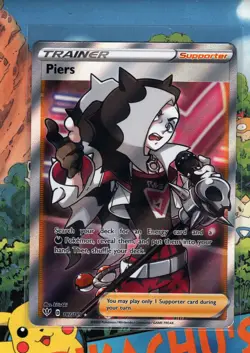 Pokemon TCG Piers 187/189 SWSH Darkness Ablaze Holo Full Art Ultra Rare NM/M - Image 1