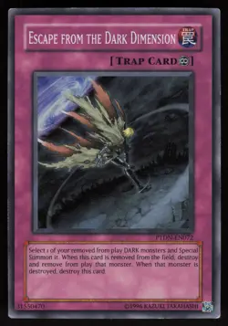 Escape from the Dark Dimension PTDN-EN072 TWED Super Rare YU-GI-OH - Image 1