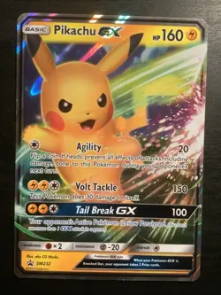 Pokemon Pikachu GX Black Star Holo Ultra Rare Promo Card SM232 - Image 1