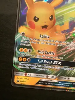 Pokemon Pikachu GX Black Star Holo Ultra Rare Promo Card SM232 - Image 5