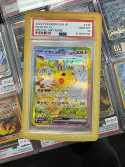 PSA 10 Pikachu ex SAR 132/106 Super Electric Breaker sv8 Japanese Pokemon Card - Image 1