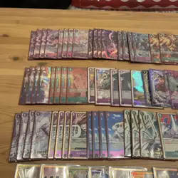 One Piece Luffy Green Purple Full Deck - Playable Condition Don Card Included - Image 2