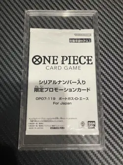 BANDAI One Piece Card Game Boat Gas D Ace Promo Card OP07-119 Limited Edition - Image 1