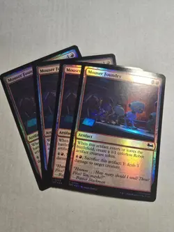 (4) Mouser Foundry *PLAYSET* Teenage Mutant Ninja Turtles Regular NM MTG Foil - Image 1