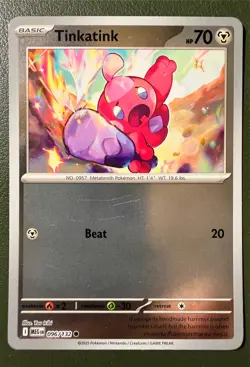 Pokemon TCG Tinkatink 96/132 Mega Evolution ME1 Reverse Holo LP - Image 1