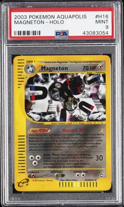 2003 POKEMON AQUAPOLIS #H16 MAGNETON-HOLO PSA 9 - Image 1