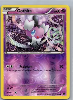Gothita 32/124 Common Fates Collide Pokemon Reverse Holo Lightly Played - Image 1
