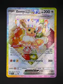 Pokemon 2025 S&V Black Star Promo Prismatic SPC Eevee ex 174 NM - Image 1