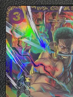 Roronoa Zoro SR Card OP-01 Romance Dawn - Slightly Worn - One Piece Trading Car - Image 2