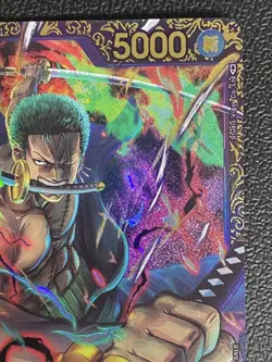 Roronoa Zoro SR Card OP-01 Romance Dawn - Slightly Worn - One Piece Trading Car - Image 3