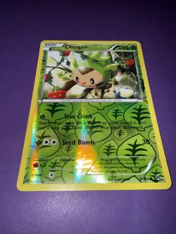 Chespin 9/162 Reverse Holo Pokemon BREAKthrough - Image 1