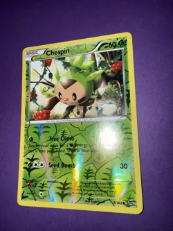 Chespin 9/162 Reverse Holo Pokemon BREAKthrough - Image 3