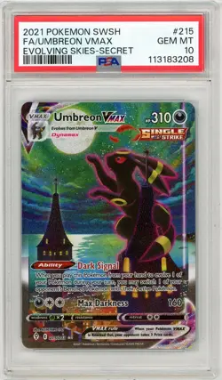 Pokemon Umbreon VMAX #215 Evolving Skies PSA 10 Gem Mint - Image 1