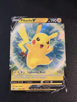 The Pokemon Company Pikachu V Full Art Promo Holo SWSH198 Sword & Shield 190 HP - Image 1