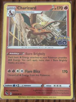 2022 Pokemon GO CHARIZARD HOLO FOIL 10/78 - Image 1