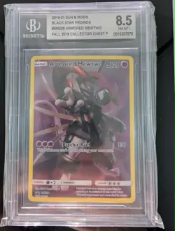 Pokemon Armored Mewtwo SM228 Fall 2019 Collector Chest BGS Graded 8.5 - Image 3