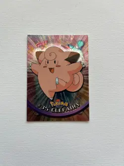Clefairy - Topps 1999 Pokemon #35 Series 1 Trading Card FOIL Black Logo - Image 1