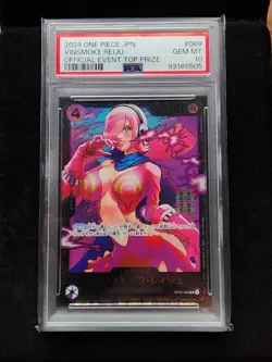 One Piece Card Game Vinsmoke Reiju Offline Event SR OP06-069 PSA 10 Japan - Image 1