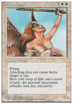 Serra Angel - Light Play MTG 4th Edition - Image 1