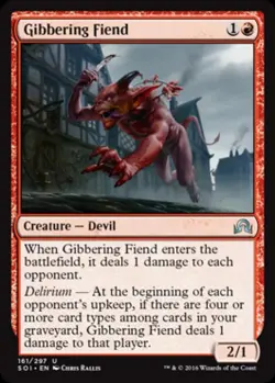 Gibbering Fiend -Foil Light Play MTG Shadows Over Innistrad - Image 1