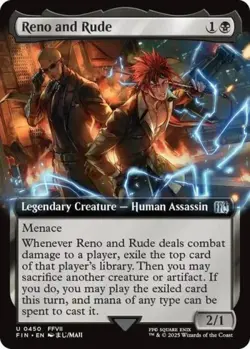 Reno and Rude (Extended Art) -Foil Near Mint MTG Universes Beyond: FINAL FANTASY - Image 1