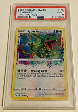 Rayquaza 2020 Pokemon Sword Shield Vivid Voltage 138/185 PSA 9 🐉🔥 - Image 2
