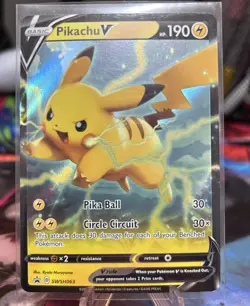Pokemon TCG Pikachu V SWSH Black Star Promo SWSH063 Holo Promo NM - Image 1