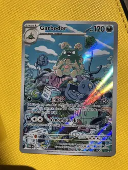 Pokemon Garbodor 204/182 SV04 Paradox Rift Illustration Rare Holo 120 HP English - Image 2