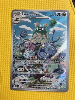 Pokemon Garbodor 204/182 SV04 Paradox Rift Illustration Rare Holo 120 HP English - Image 3