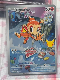 Pokemon Chimchar MEP 041 Mega Evolution Black Star Promo Illustration Rare NM/M - Image 1