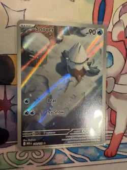 Pokemon TCG Snover 140/132 Me01: Mega Evolution Holo Illustration Rare MINT/NM - Image 1