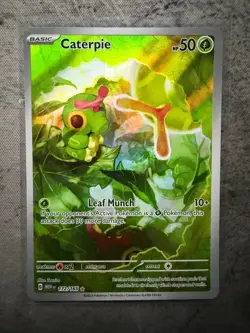 Caterpie 172/165 Holo Full Art SV Scarlet & Violet Pokemon 151 - Image 1