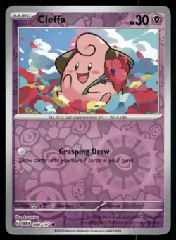 Cleffa 080/197 Common Obsidian Flames Pokemon Reverse Holo Near Mint - Image 1