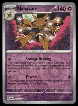 Alakazam 082/167 Rare SV06: Twilight Masquerade Pokemon Reverse Holofoil NM - Image 1