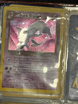 Pokemon Dark Espeon Holo Neo Destiny Vintage Rare DMG Creased SKU 1800 - Image 1