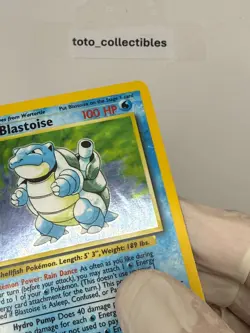 Blastoise 2/102 Base Set Pokemon Card Holo Foil Rare MP - Image 3