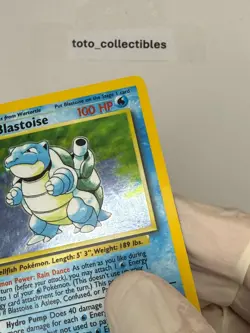 Blastoise 2/102 Base Set Pokemon Card Holo Foil Rare MP - Image 4