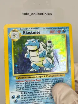 Blastoise 2/102 Base Set Pokemon Card Holo Foil Rare MP - Image 5