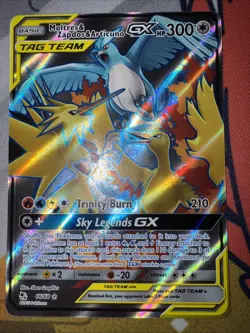 Pokemon TCG Moltres & Zapdos & Articuno GX Ultra Rare Card 66/68 Near Mint - Image 1